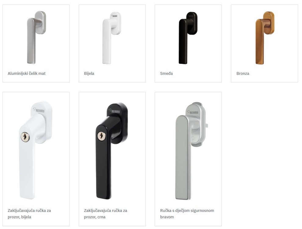 Linea ručke veliki izbor boja za prozore i vrata